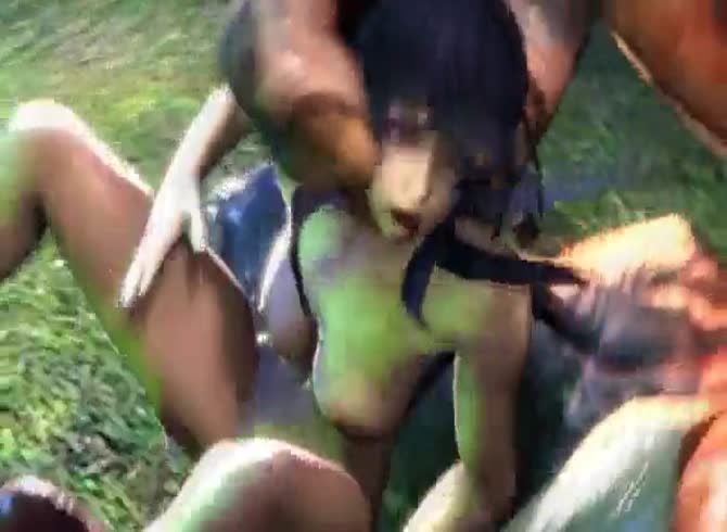 Video :Big monster cock wrecking the pussy of helpless hentai girl